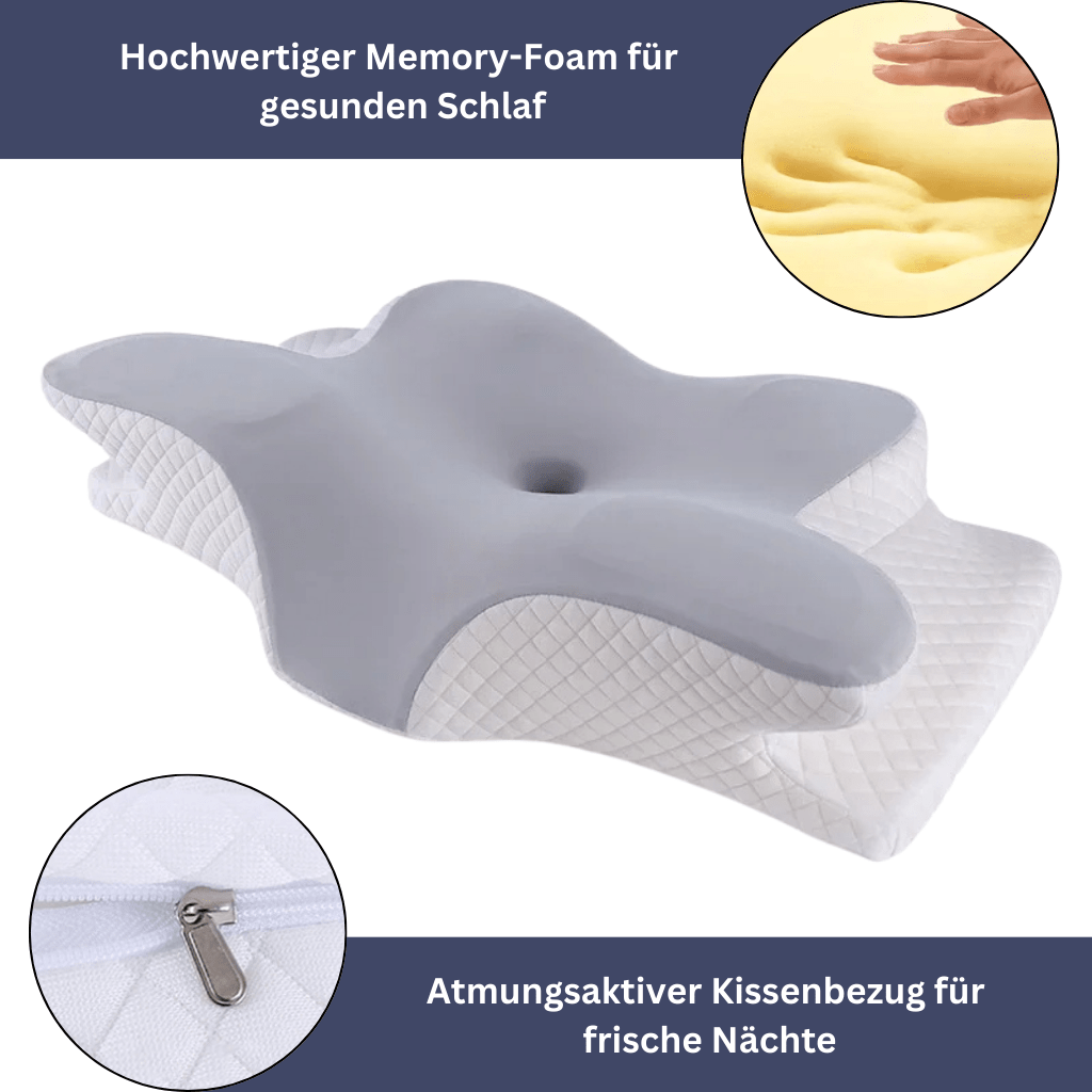 BowLift | Health Pur Pillow – Ergonomic Memory Foam Pillow for Neck & Shoulder Pain Relief