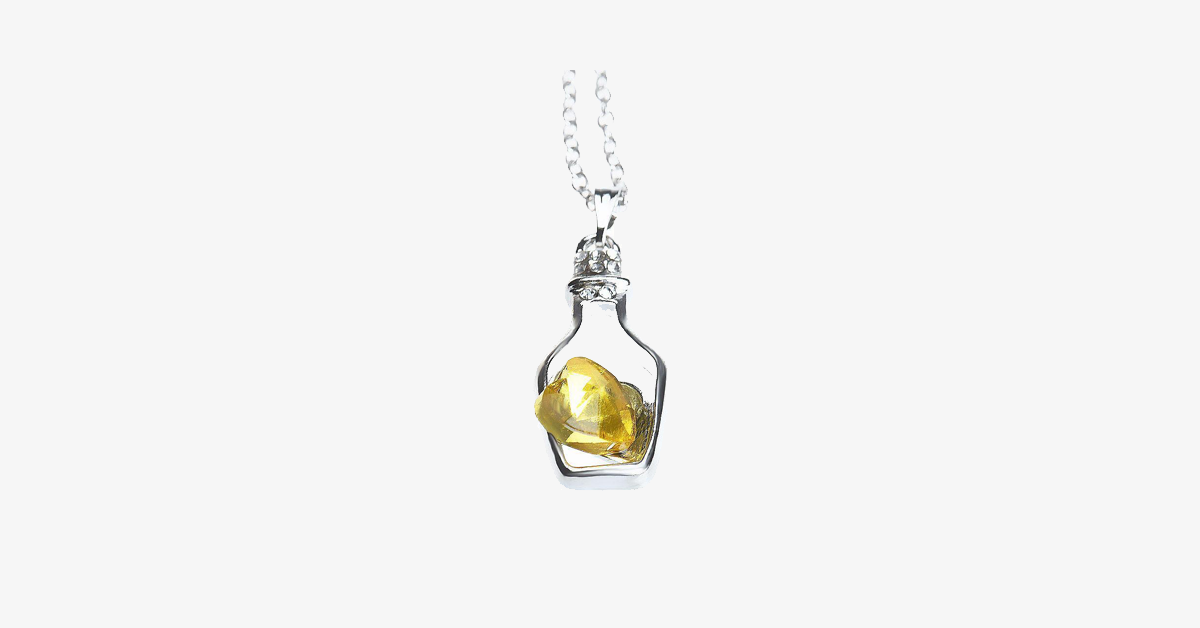 BowLift | Love Bottle Gemstone Pendant Necklace - For whenever you need a sip of love