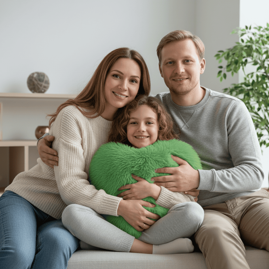 BowLift | HEARTLUX – Soft Faux Fur Heart Pillow for Modern Home Decor