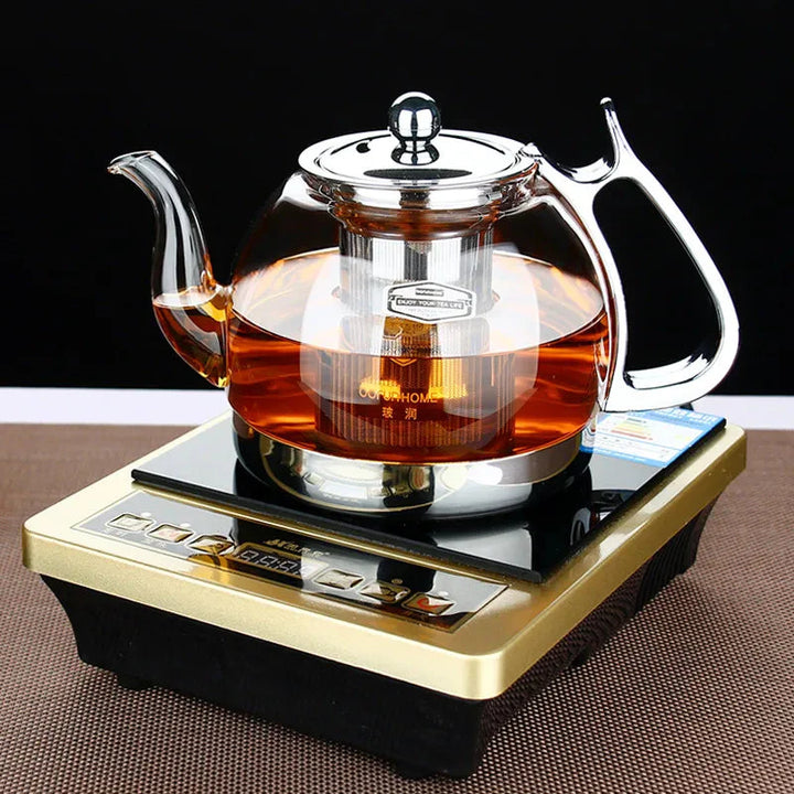 Heat Resistant Clear Glass Teapot Household Thickened Tea Kettle | Bowlift