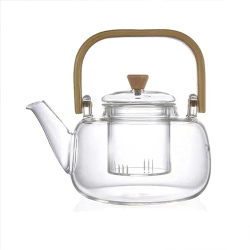 Heat-Resistant Glass Teapot with Container Ceramic Teapot Holder Base | Bowlift