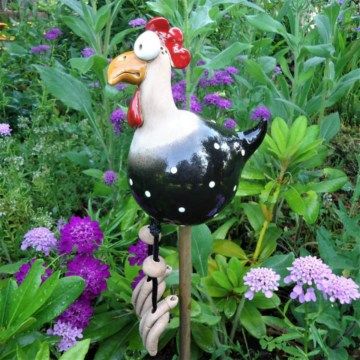 Happy Chicken – Playful Garden Chicken Decoration for Outdoors Bowlift