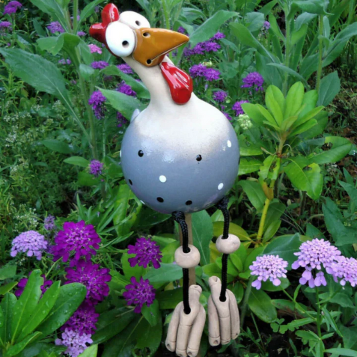 Happy Chicken – Playful Garden Chicken Decoration for Outdoors Bowlift