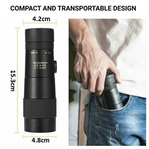 BowLift | High-Power Waterproof Monocular Telescope with 10x Magnification for Bird Watching, Hiking, and Outdoor Adventures