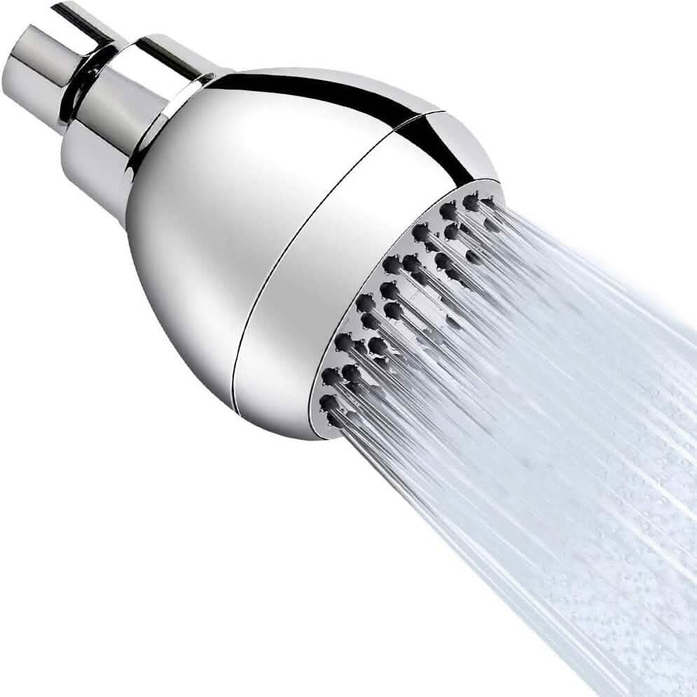 BowLift | High Pressure Showerhead 3" Anti-Clog Anti-Leak Fixed with Adjustable Swivel Ball Joint Made of Brass