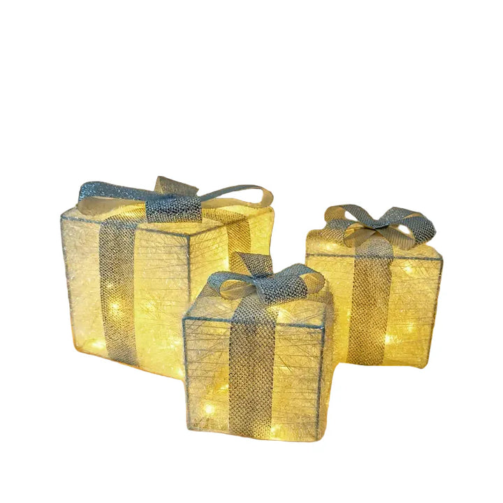 BowLift | Set of 3 Decorative Gift Boxes for Christmas