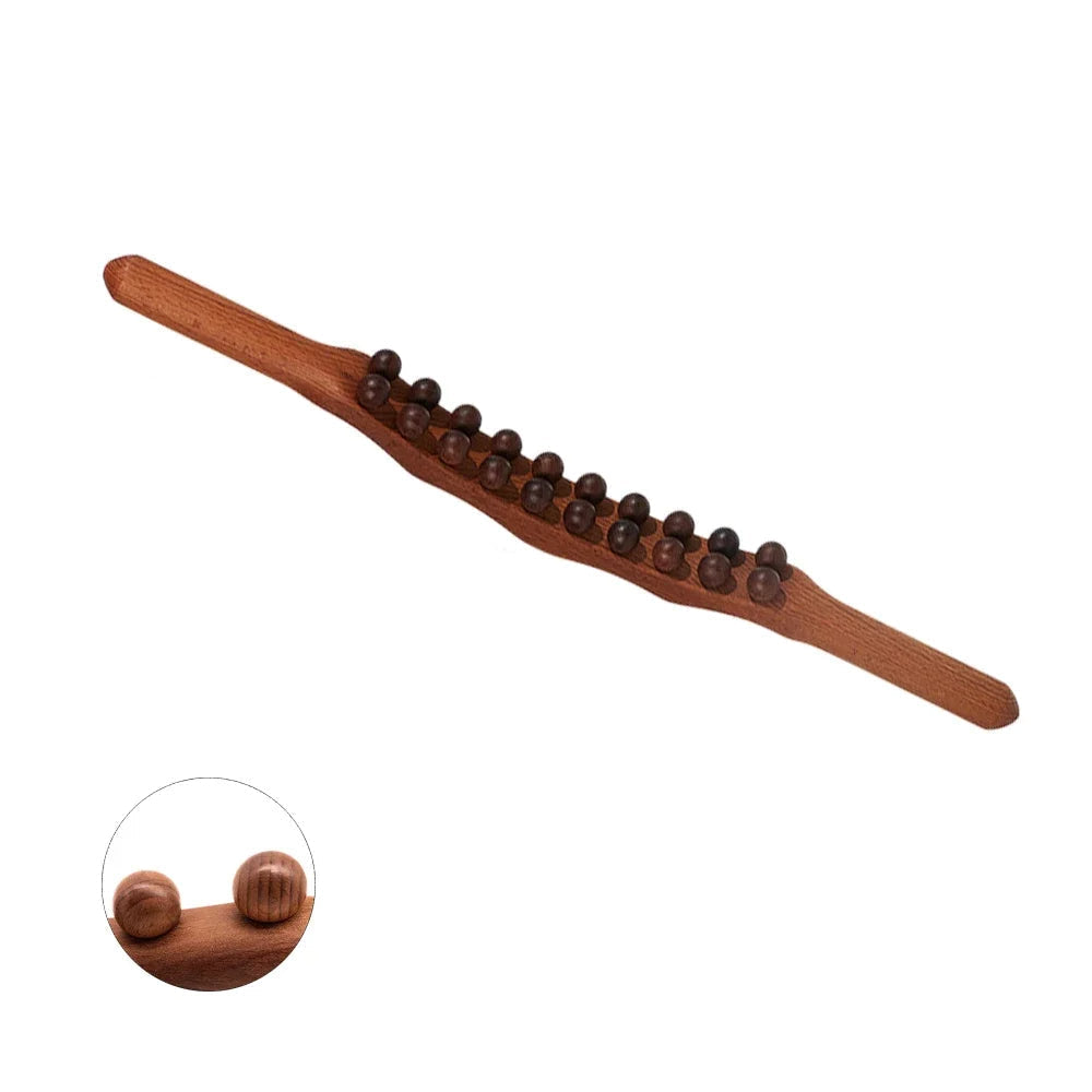 BowLift | WoodRelax Gua Sha Massage Stick – 60 cm Massage Tool Made of Natural Wood for Deep Muscle Relaxation