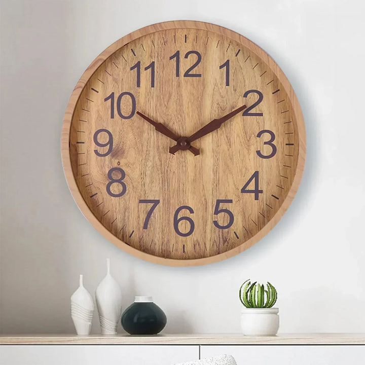 BowLift | OAKTICK – Silent Wooden Wall Clock with Natural Charm