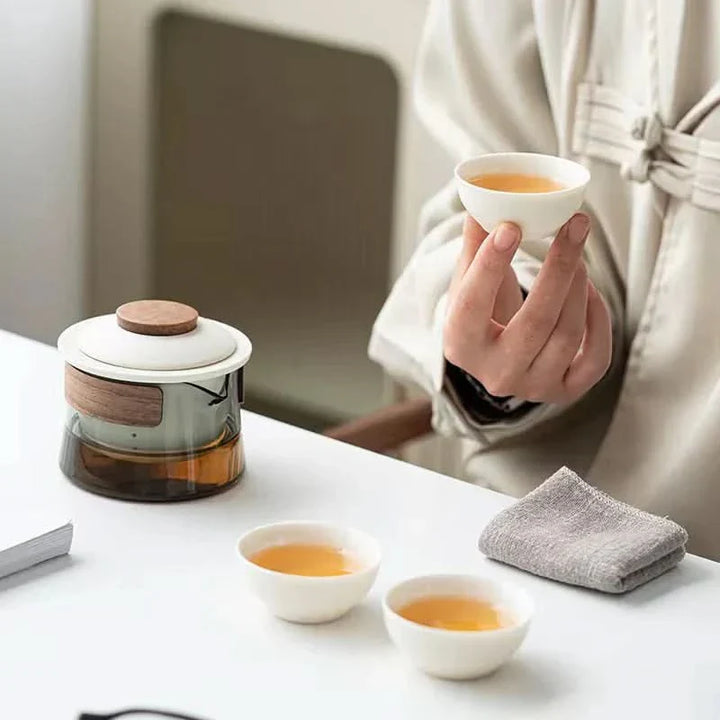 BowLift | Portable Travel Tea Set with Teapot and Cups