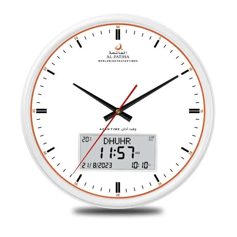 BowLift | PrayTime Smart Wall Clock – Azan & Hijri Calendar with Dual Display