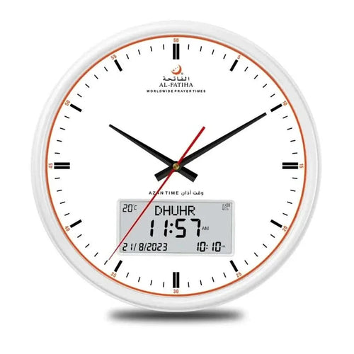 BowLift | PrayTime Smart Wall Clock – Azan & Hijri Calendar with Dual Display