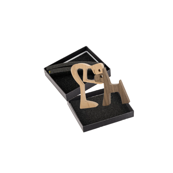 BowLift | Hugo Wooden Sculpture | Unique handmade figurine