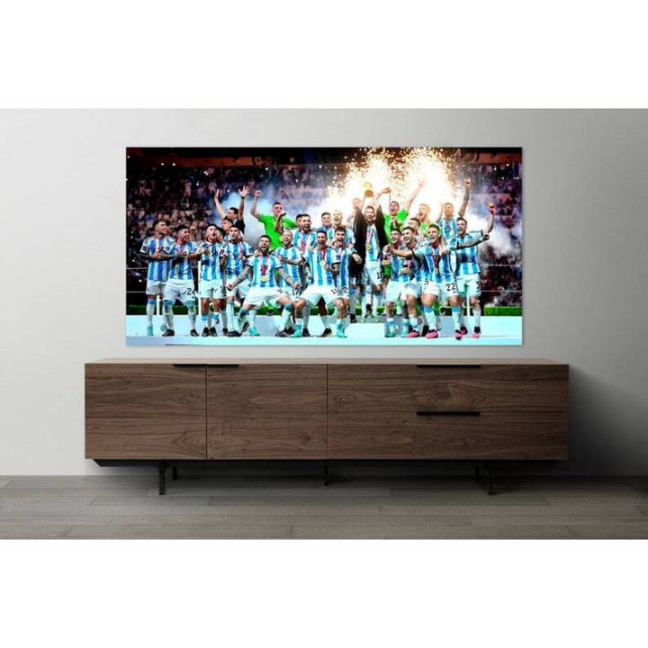 Argentina National Football Team, Messi Holding World Cup Celebration Wall Art | Bowlift