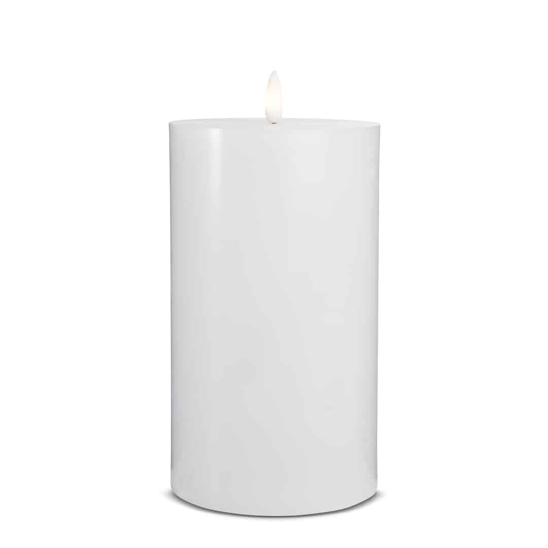 LED Candle (1 piece) with realistic 3D flame 10 x 20 cm | Bowlift