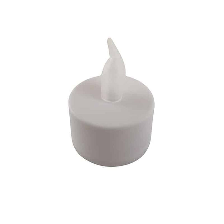 LED tealight 12 pcs. in white with flame (including batteries) | Bowlift