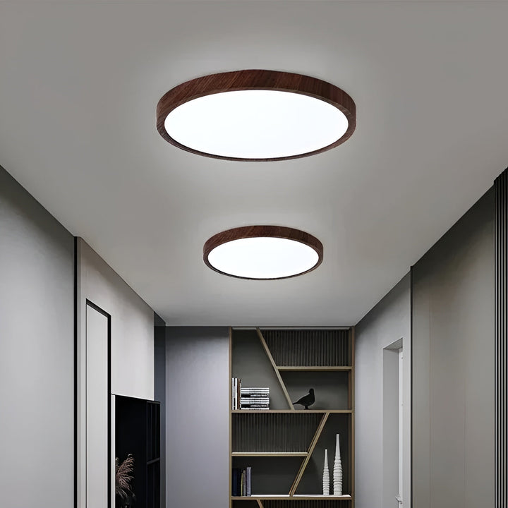 GrainGlow Light - Modern Ultra-Thin Wood Ceiling Light | Bowlift