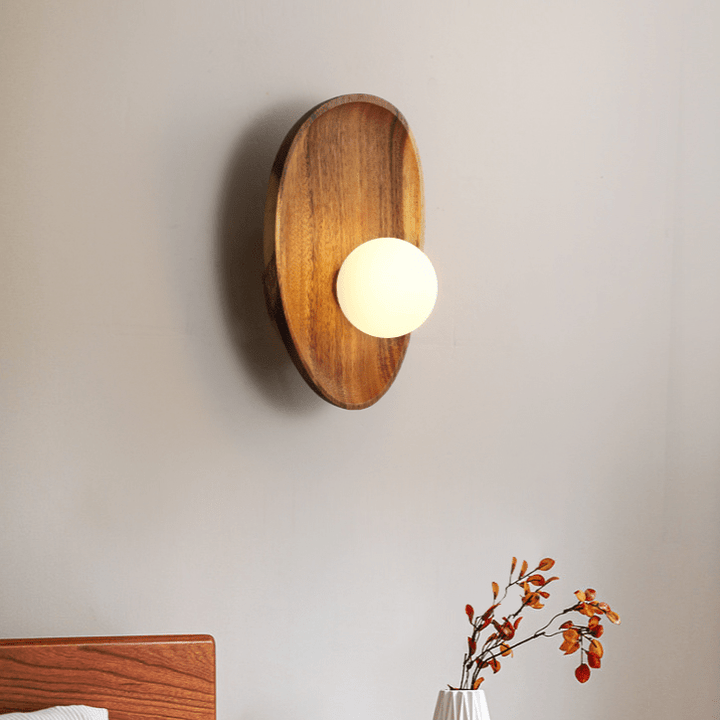 BowLift | Wooden wall lamp, natural light