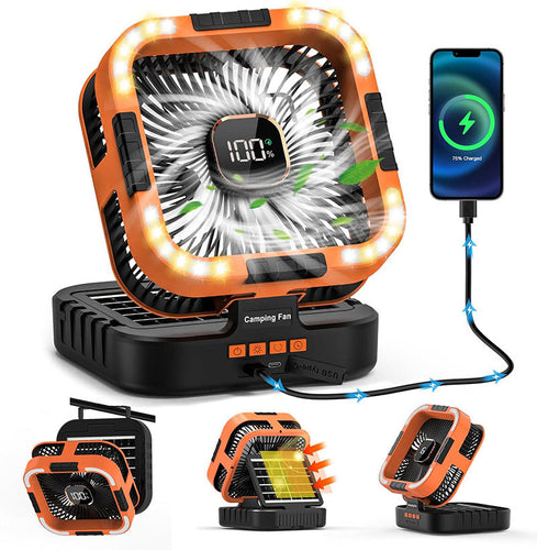 3 in 1 Solar Camping Fan | Bowlift