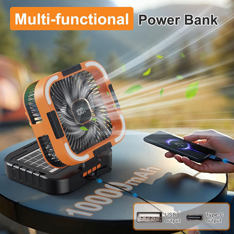 3 in 1 Solar Camping Fan | Bowlift