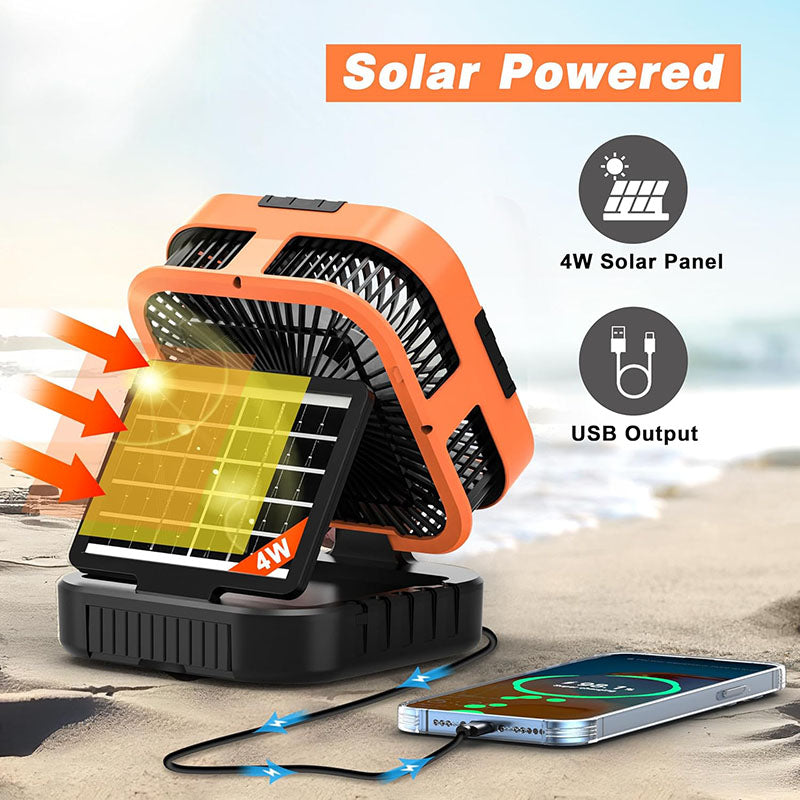 3 in 1 Solar Camping Fan | Bowlift