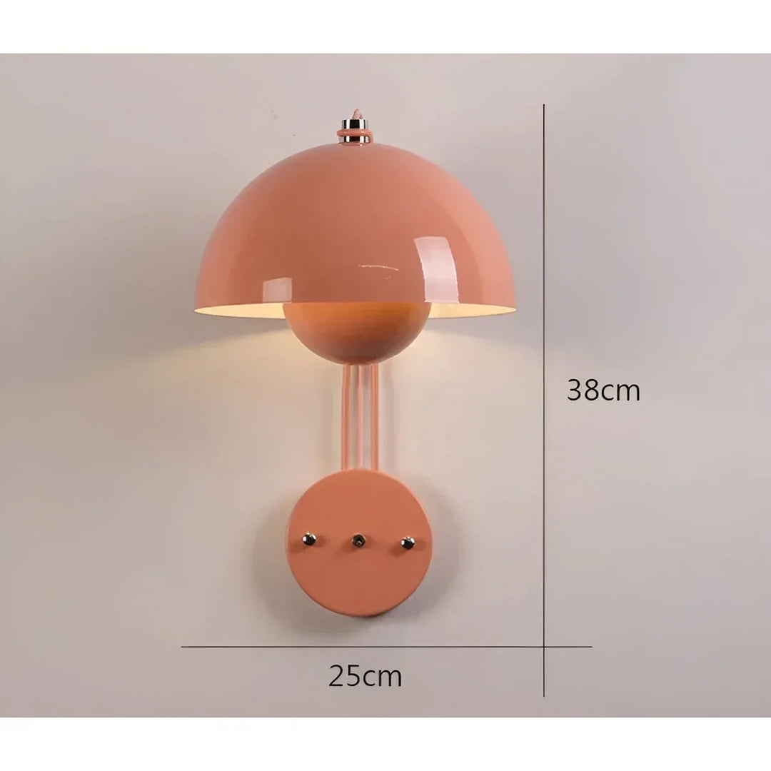 BudLume - Mushroom Light Cozy Scandinavian Wall Lamp Bowlift
