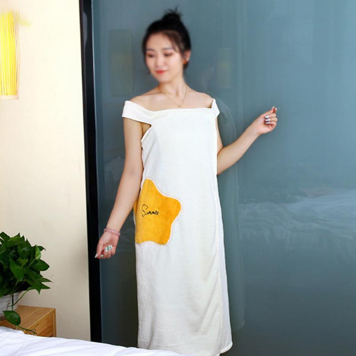 Women Quick Dry Wearable Microfiber plush Bathrobes | Bowlift