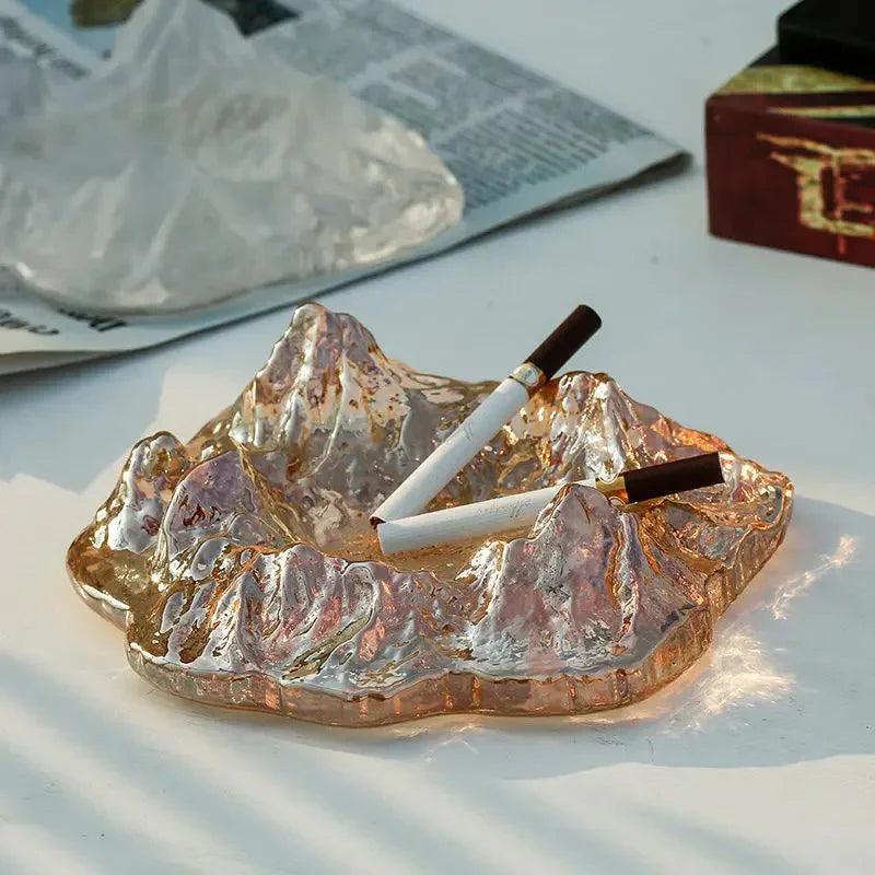 BowLift | Ice Style Mountain Glass Ashtray Decoration