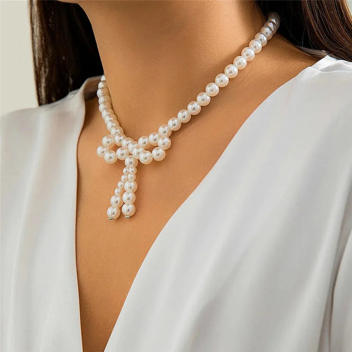 BowLift | Iconic Dainty Pearl Bow Necklace