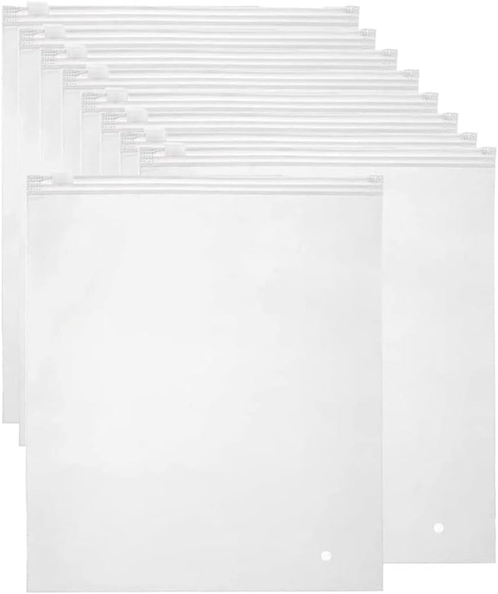 Reusable Matte Zip Bags – 40-Pack Clothing Storage Covers with Ventilation Holes | Bowlift