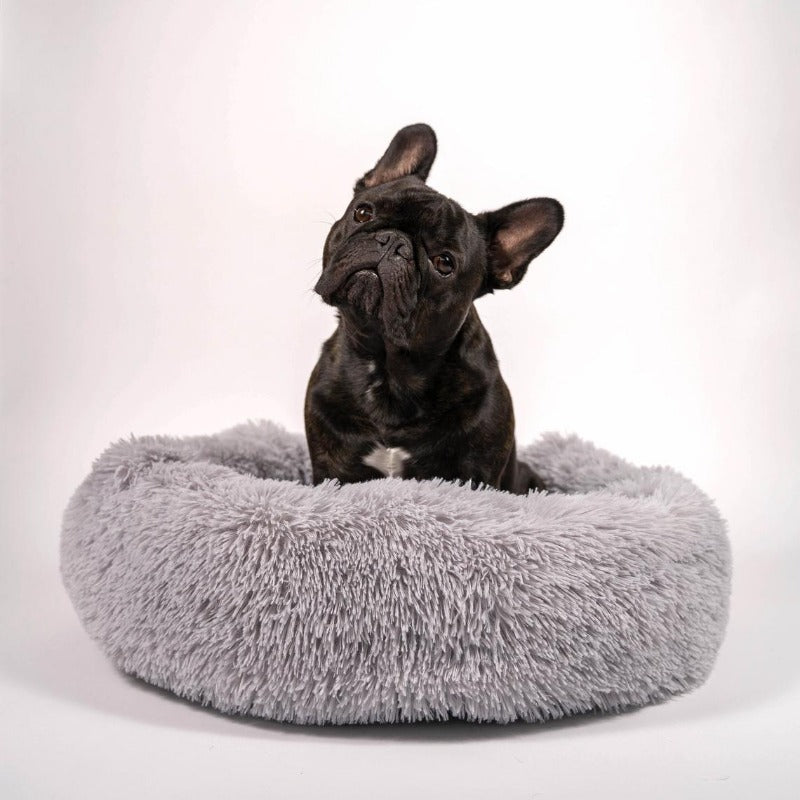 BowLift | Beef Plush Calming Donut Dog Bed for Small to Large Dogs