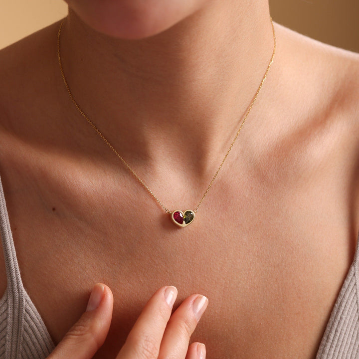 BowLift | Forever Linked Birthstone Heart Necklace & Bracelet