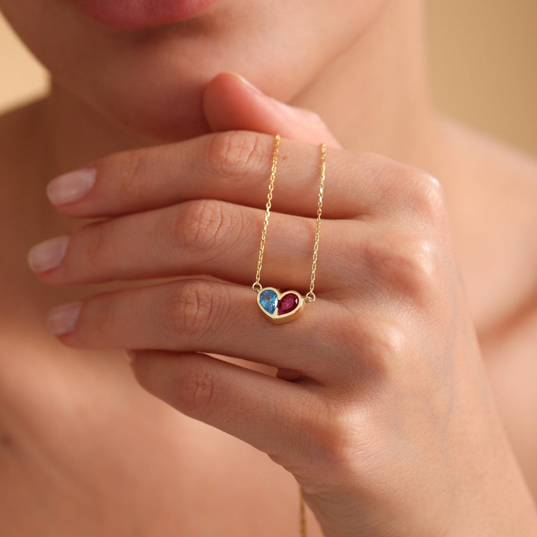 BowLift | Forever Linked Birthstone Heart Necklace & Bracelet