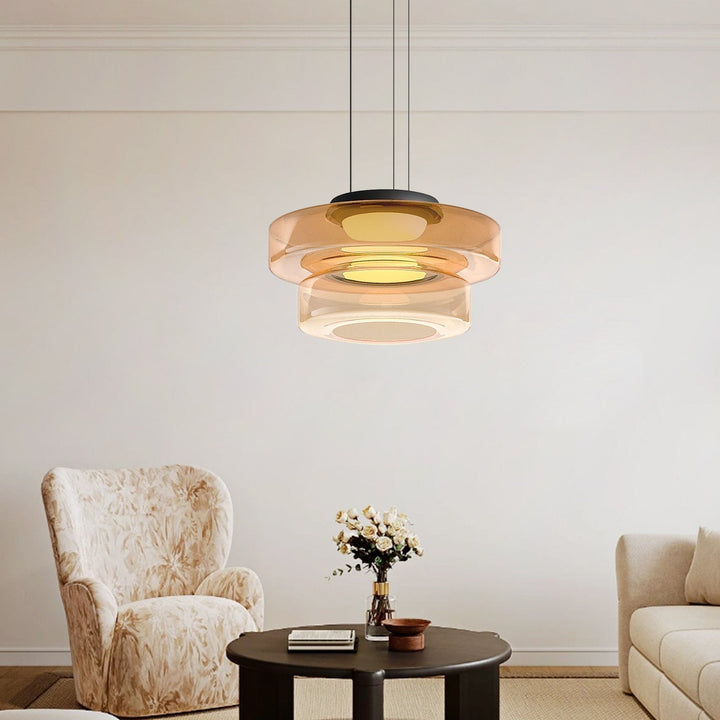 BowLift | Modern Glass Pendant Lamp in Bauhaus Style - AuroraSphere
