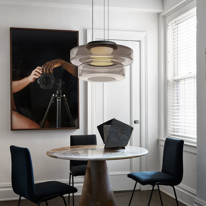 BowLift | Modern Glass Pendant Lamp in Bauhaus Style - AuroraSphere