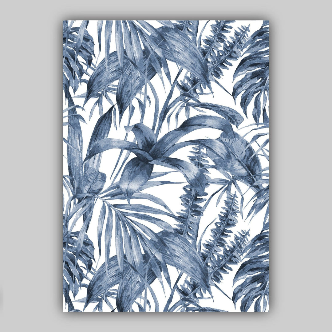 BOTANICAL Set of 3 Navy Blue Flower Art PRINTS | Bowlift