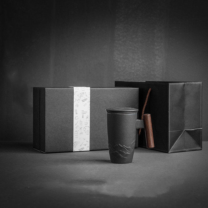 BowLift | Large Cup, Ceramic Tea Cup with Lid. Large Tea Cup with Lid