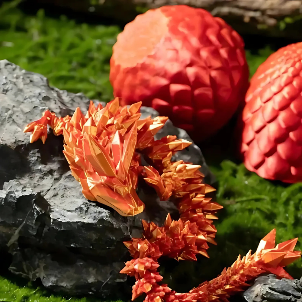 BowLift | Dragon Egg Crystal Figurine 3D Printed Toy