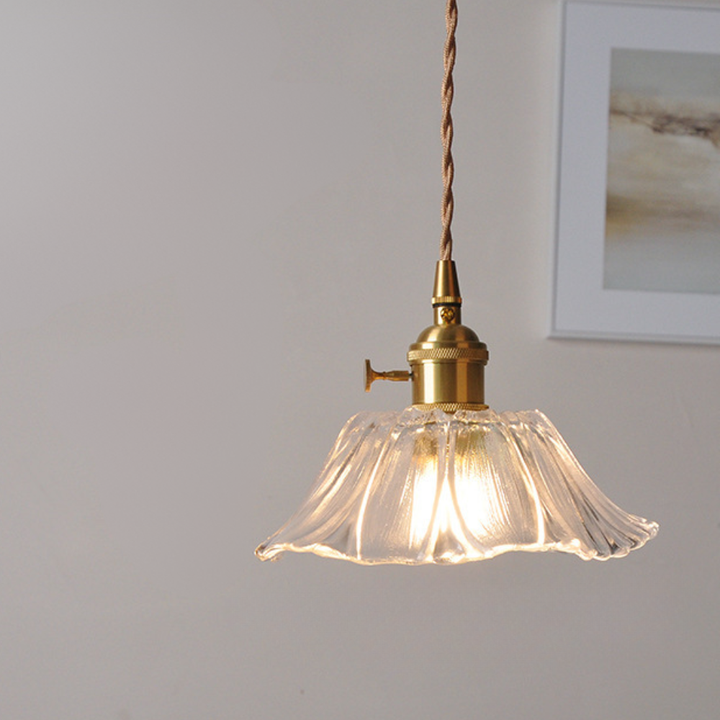 BowLift | Pendant Light Vintage Glass Ceiling Fixture Dining Room Lighting