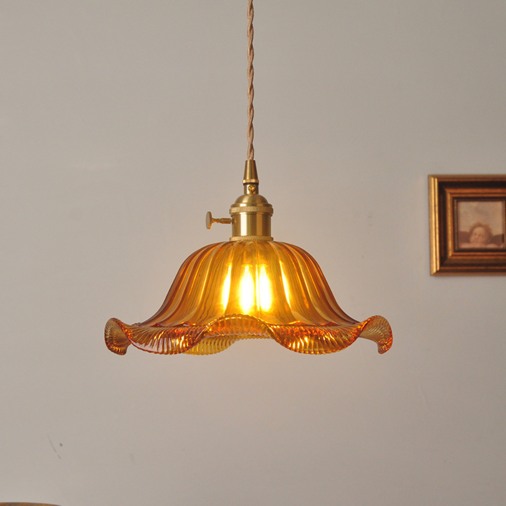 BowLift | Pendant Light Vintage Glass Ceiling Fixture Dining Room Lighting