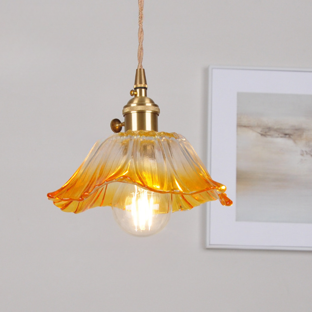 BowLift | Pendant Light Vintage Glass Ceiling Fixture Dining Room Lighting