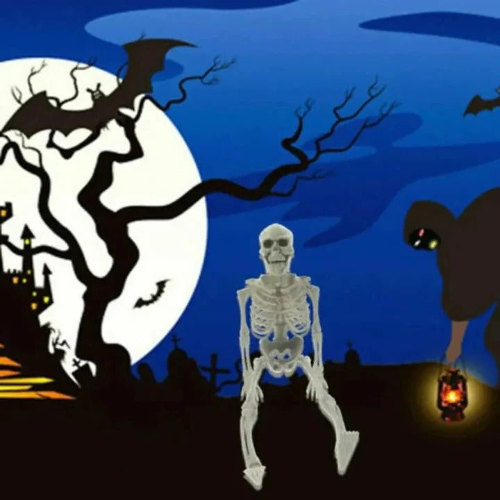 BowLift | Creepy Poseable Skeleton for Halloween Decorations