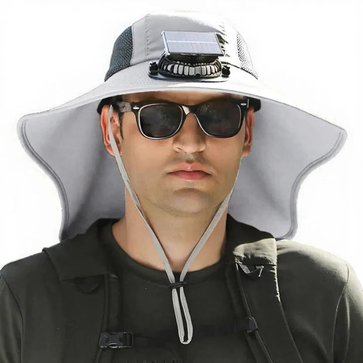 Solar Fan Hat with Wide Brim UV Protection | Bowlift