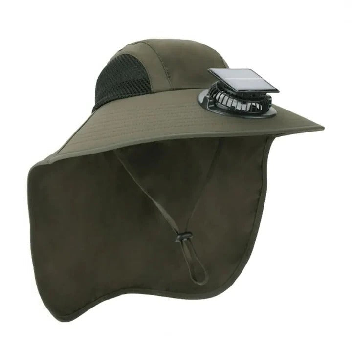 Solar Fan Hat with Wide Brim UV Protection | Bowlift