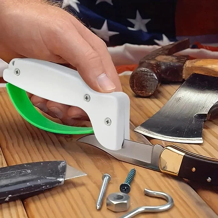 BowLift | Compact Manual Knife Sharpener for Kitchen and Garden Tools