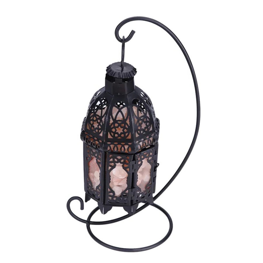 BowLift | Vintage Iron Salt Rock Tabletop Lamp