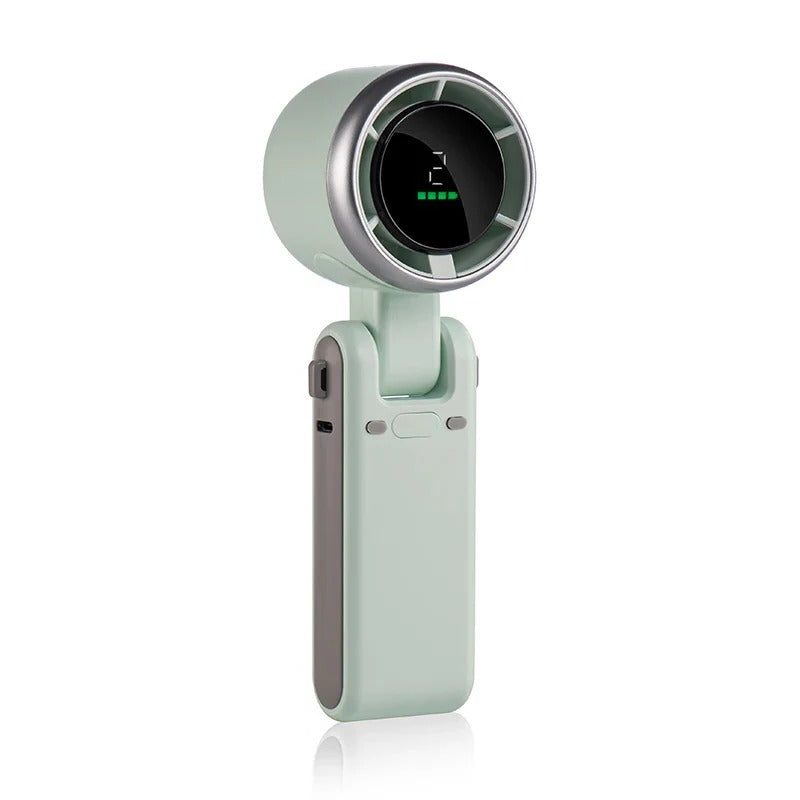 Foldable Handheld Turbo Fan with Digital Display | Bowlift