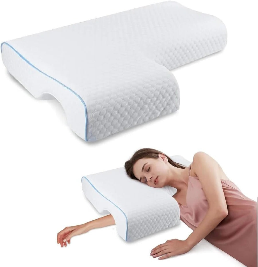 BowLift | Orthopedic Couple Pillow | Arm Tunnel Cuddle Design | Memory Foam