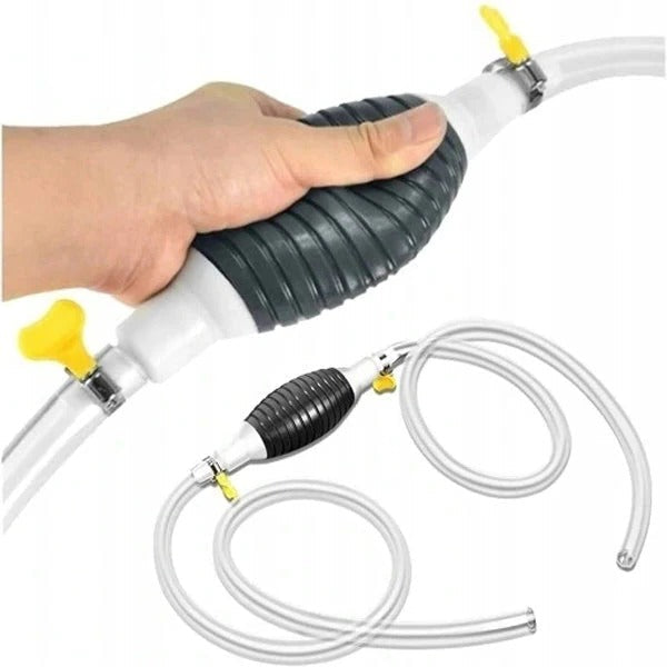 BowLift | Manual Transfer Pump, Hand-Operated Liquid Pump with Flexible Hose for Fuel, Oil, and Water