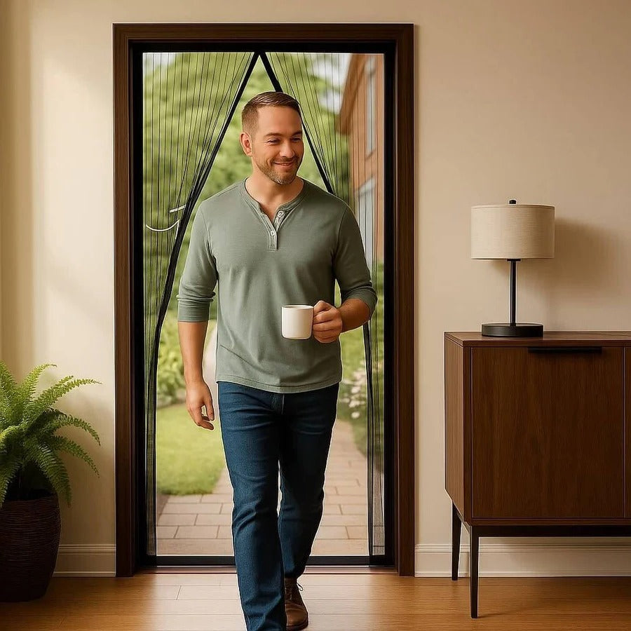 BowLift | Adjustable Magnetic Screen Door for Insect Protection