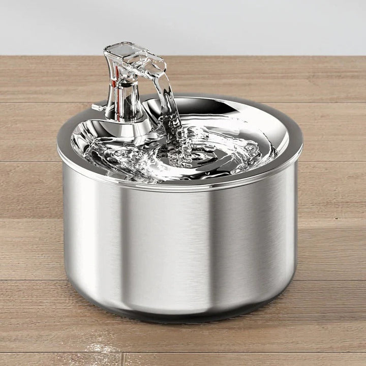 BowLift | PurrFlow Smart Cat Fountain Stainless Steel with Filter & Auto-Sensor